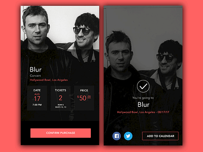 Daily UI Challenge #54: Confirmation app confirmation daily ui dailyui design music ticket user interface venue