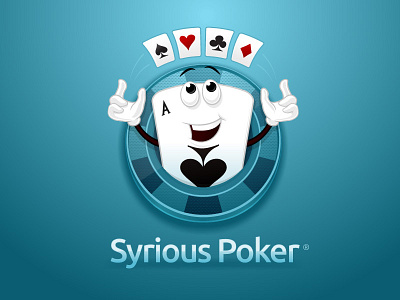 Syrious Poker Mascot card cartoon illustration mascot poker vector