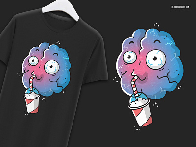 Brain Freeze brain brain freeze cartoon design freeze funny illustration tshirt vector