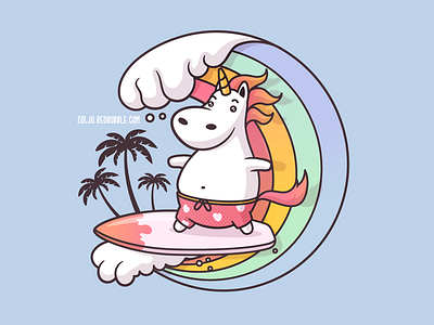 Surfing Unicorn