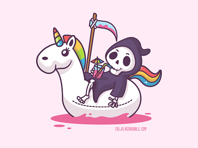 Pool Party Grim Reaper by Zoran Milic on Dribbble