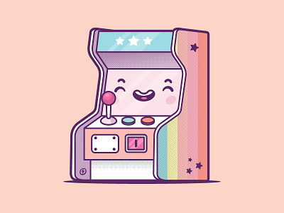 Kawaii Arcade Machine arcade arcade machine cartoon character cute gaming illustration kawaii mascot vector video game