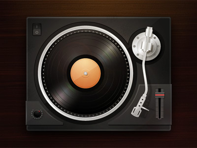 Turntable dj illustration lp music sound turntable vector