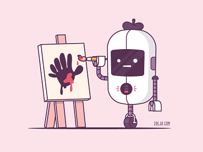 AI Art ai art artificial intelligence cartoon funny illustration robot vector