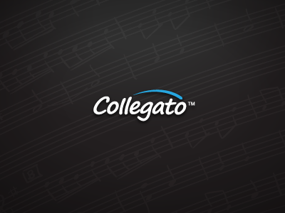 Collegato Logo branding collegato design legato logo music