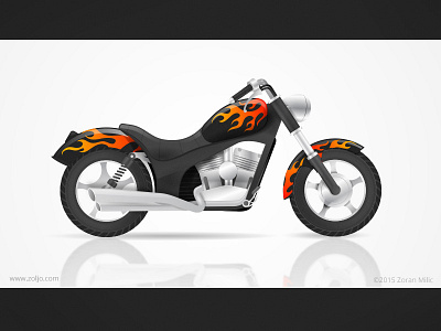 Chopper bike chopper cruiser design drive harley illustration motor motorbike vector