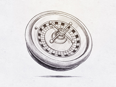 Roulette Sketch design gambling icon illustration roullete sketch