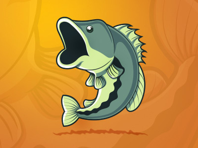 Bass Fish animal bass fish illustration largemouth logo vector
