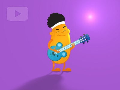 Guitar Player animation cartoon guitar music player video