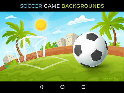 Soccer Game Backgrounds background cartoon children field game illustration interface soccer sports vector