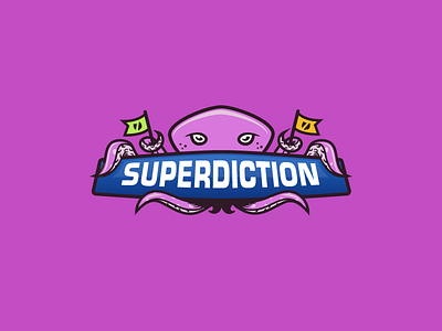 Superdiction Logo betting football gambling game illustration logo octopus soccer vector