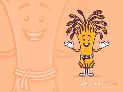 Wheat Bushel Mascot bushel character illustration mascot vector wheat