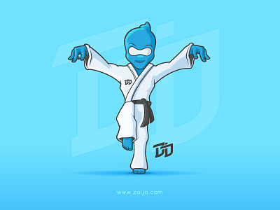 Drupal Master drupal fighter illustration karate kimono logo martial arts mascot master vector