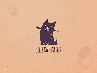 Cutecat Logo black branding cat illustration kitten logo vector