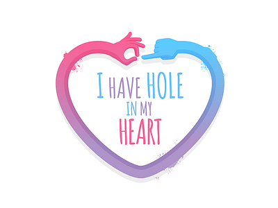 Hole in Heart adult dating hands heart illustration love romance vector