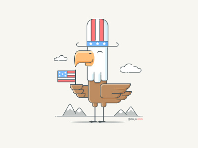 Bald Eagle 4th of july america american bald bird eagle illustration independence day uncle sam usa vector