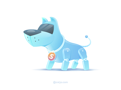 Robo Puppy animal cyborg dog illustration mascot pet puppy robot vector