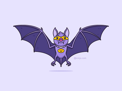 Superhero Wannabe animals bat batman cartoon hero illustration superhero vector