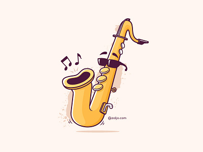 Smoooth Jazz character illustration jazz mascot sax saxophone smooth tshirt vector
