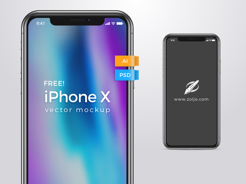 Download FREE VECTOR MOCKUP - iPhone X by Zoran Milic | Dribbble ...