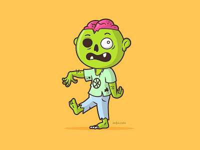 Zombie cartoon character halloween illustration mascot monster undead vector zombie