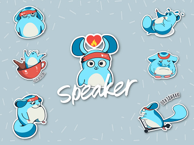 Sticker Pack "Speaker" character chinchilla telegram