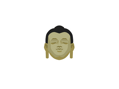 Gautama buddha face gautama head logo