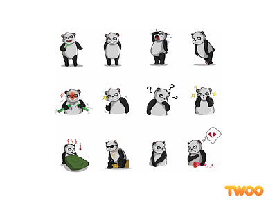 Panda Stickers panda sticker twoo