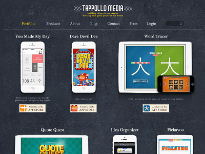 Tappollo Media web app blackboard ios ipad iphone ps web