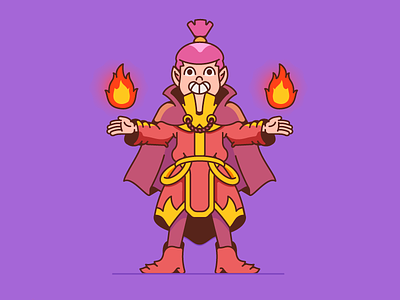 Freed - character design boy cartoon cartoon character characters design elf fire illustration illustrator magic wizzard