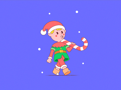 Santa's assistant 2d cartoon character characterdesign christmas design elf elves flat flat illustration flatdesign illustration new year santaclaus vector vector illustration