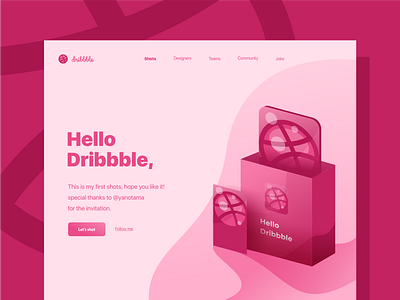 Dribbble Landing Page by Ramadhany Creative