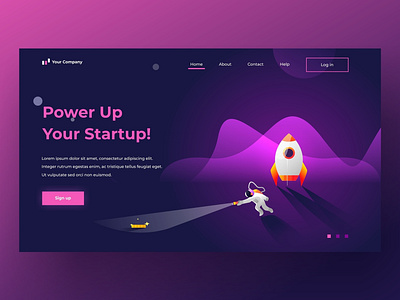 Start Up Landing Page Concept by Ramadhany Creative