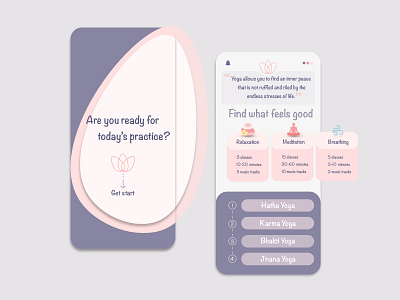 Yoga App Design app design health illustration ui ux yoga