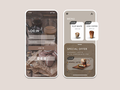 Online Coffee Ordering App app autumn coffee design latte ui ux