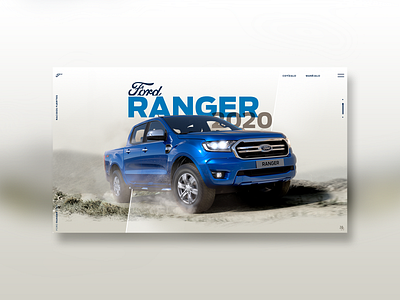 Ford Ranger 2020 automobile car landingpage motor photoshop truck ui