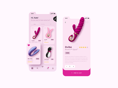 Sex Shop UI Concept appmockup dark mode design gvibe iosapp light mode product card sex sextoys shop shopping cart trending ui uiux uiuxdesign userinterface