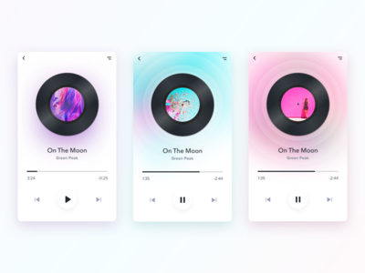 Daily UI #009 - Music Player dailyui disk music music player record vinyl