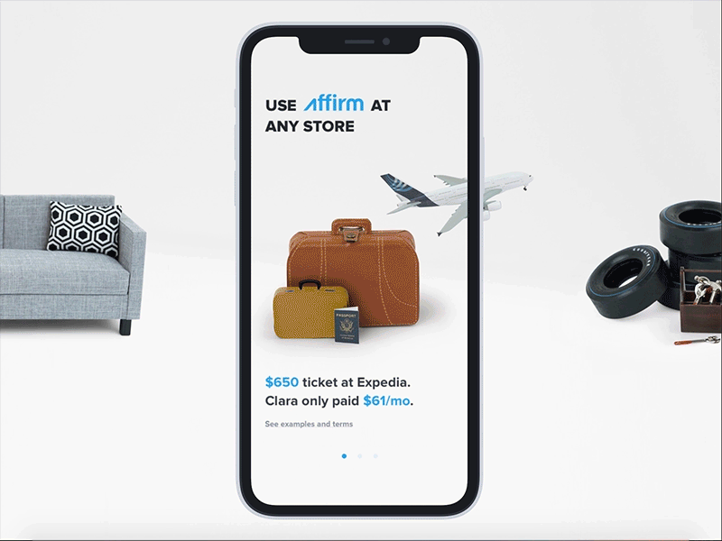 Affirm App New Onboarding affirm animation app finance loan mobile onboarding shop