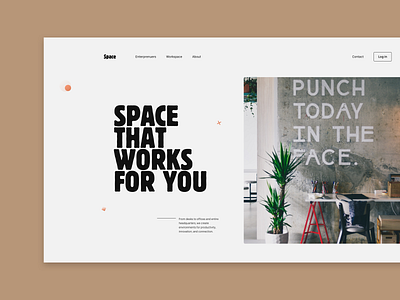 Space colors design agency typography ui design web design