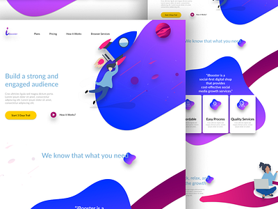 Digital Marketing Landing Page UI. agency agency landing page agency website app design branding company debut shot digital flat hello homepage design illustration marketing minimal ui ux web website website concept website design