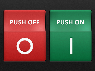 Button Exploration button off on press push retina