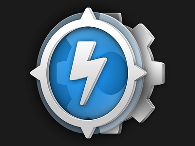 Insight Settings Wizard Icon bolt cog gear icon insight lightning perspective power settings setup wizard