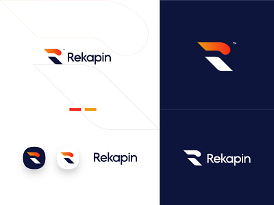 Rekapin - a SaaS Platform, which focusing on Accounting Software branding graphic design lettermark logo minimal r saas simple trendy unused