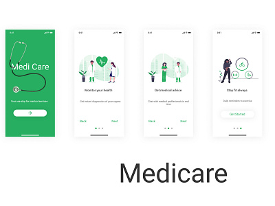 Medi Care app branding design ui