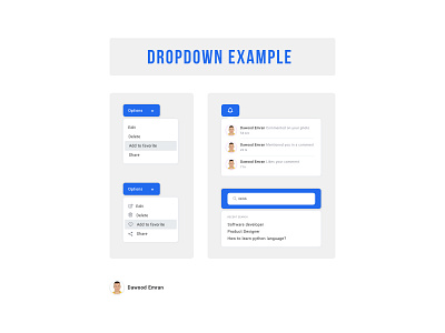 Dropdown Example by Dawood Emran on Dribbble
