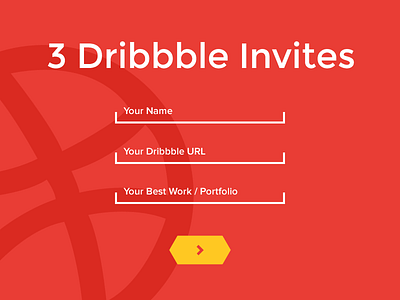 3 Dribbble Invites - Given draft drafted dribbble giveaway invitations invite invites prospects