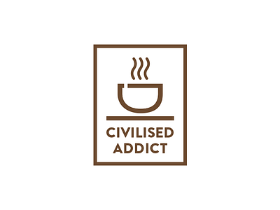 Civilized Addict addict branding brown coffee hot identity logo sandeep sharma tea
