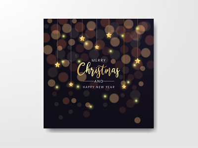 Merry Christmas and Happy New Year greeting cards