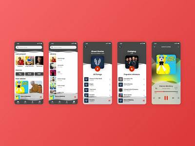 Muze Music Player adobe xd android branding design figma illustration ios mobile app mobile app design music music app music app design music app ui music application music player song ui design ui ux user interface vector